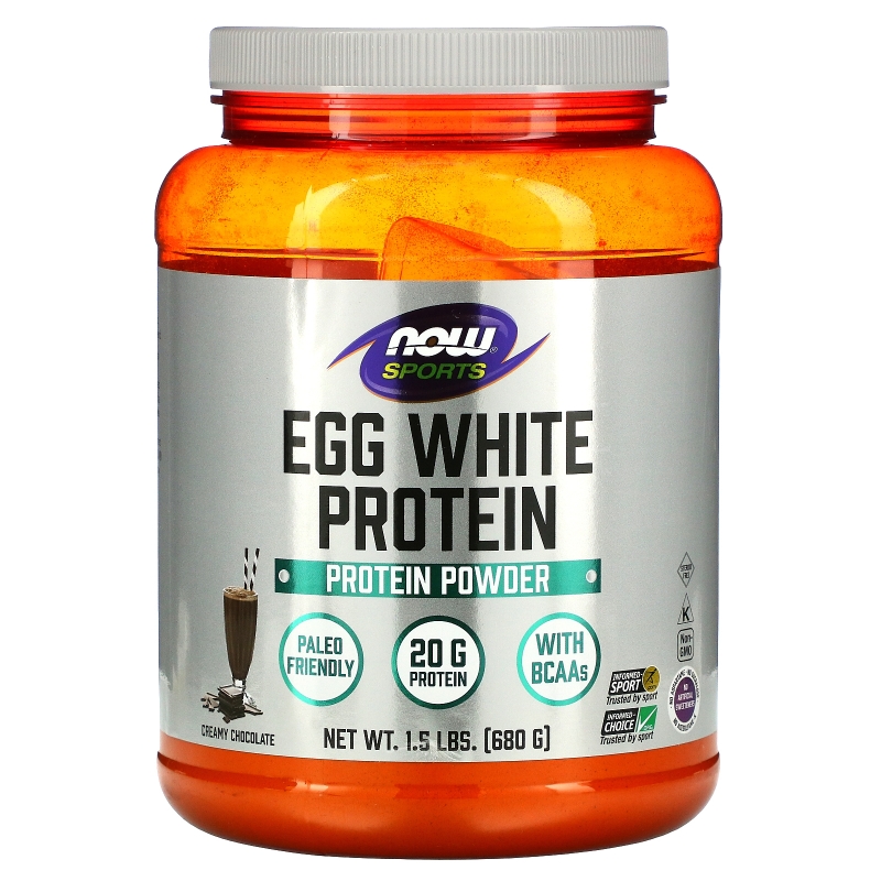 Now Foods Обогащенный яичный белок с шоколадом 1.5 фунта (680 г)