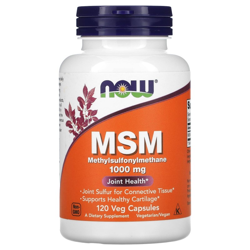 Now Foods MSM Метилсульфонилметан 1000 мг 120 капсул