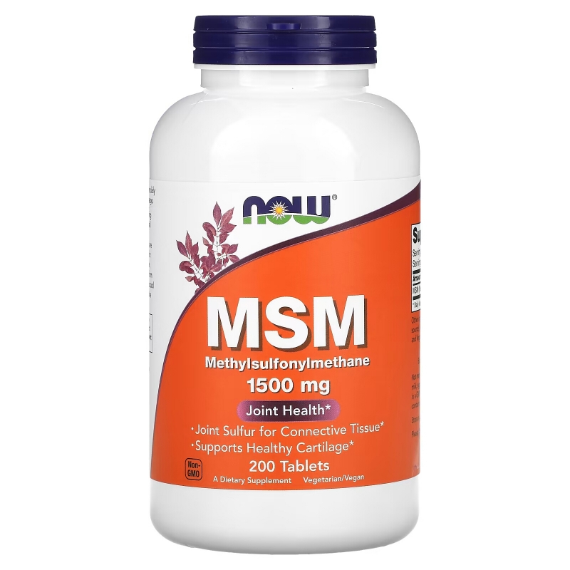 Now Foods MSM Метилсульфонилметан 1500 мг 200 таблеток