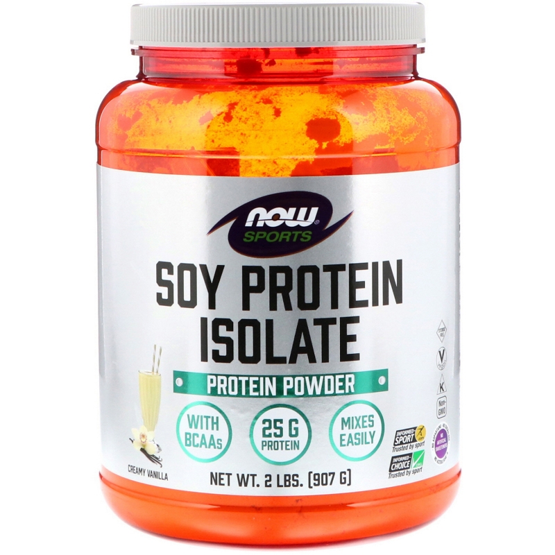 Now Foods, Sports, Soy Protein Isolate, Protein Powder, Creamy Vanilla, 2 lbs (907 g)