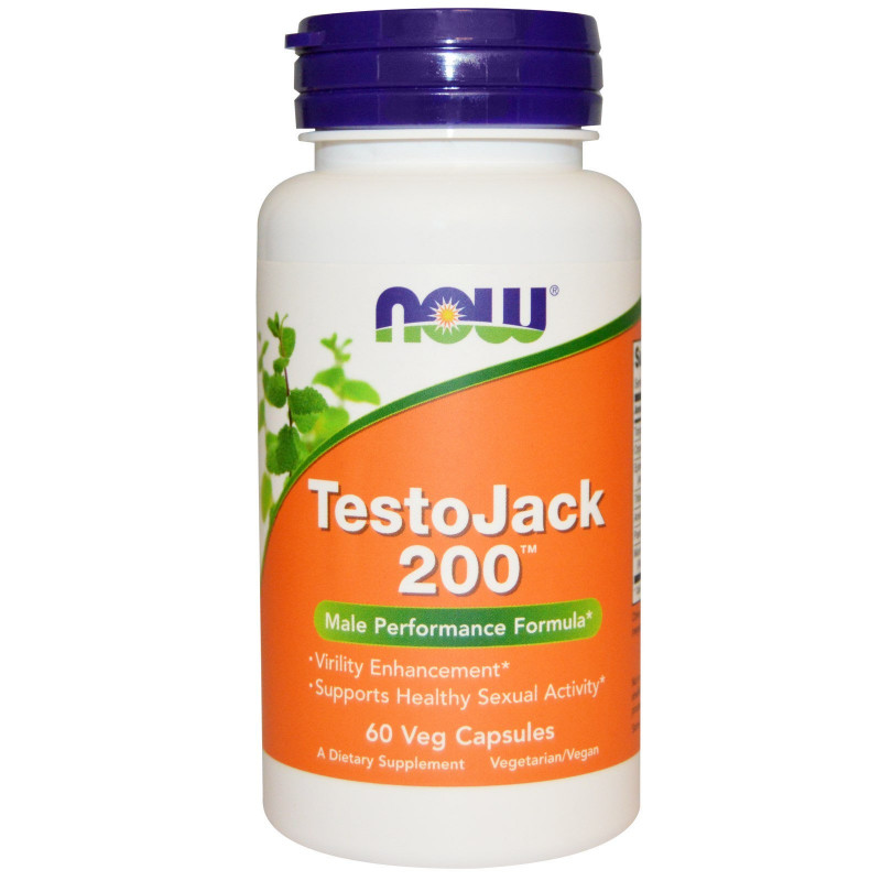 Now Foods TestoJack 200 Экстра сильный 60 растительных капсул