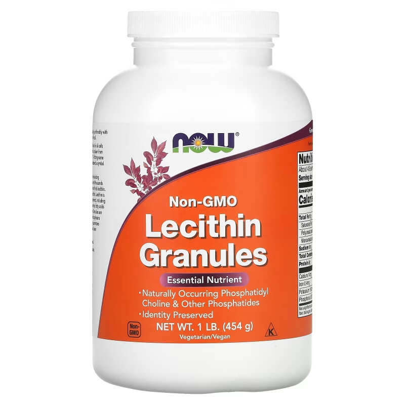 Now Foods Лецитин в гранулах, без ГМО 1 фунт (454 г)