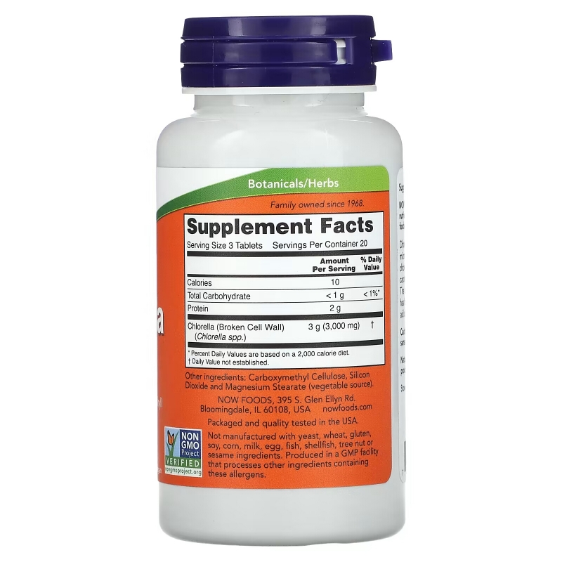 NOW Foods, Chlorella, 1,000 mg, 60 Tablets