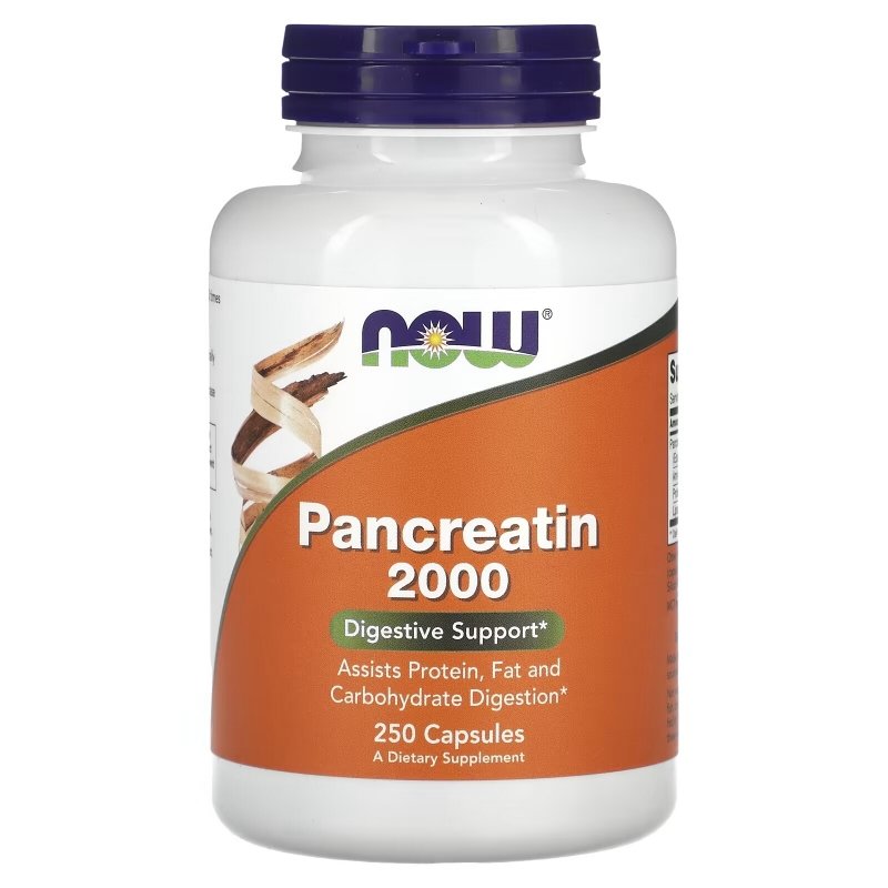 Now Foods Панкреатин 10X - 200 мг 250 капсул