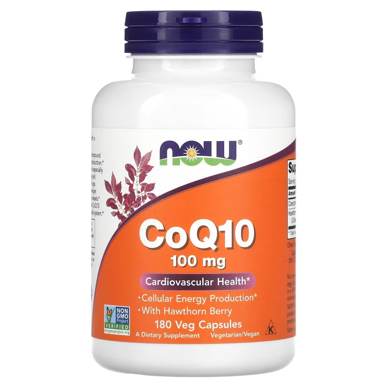 Now Foods, CoQ10, 100 мг, 180 капсул