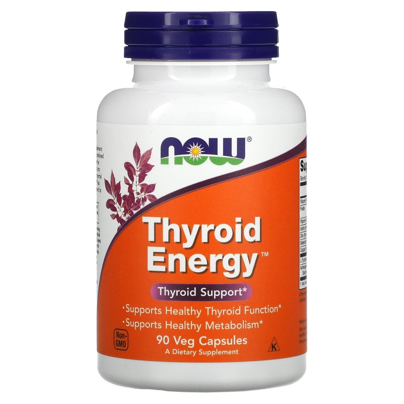 Now Foods Энергия щитовидной железы (Thyroid Energy) поддержка функций щитовидной железы 90 капсул
