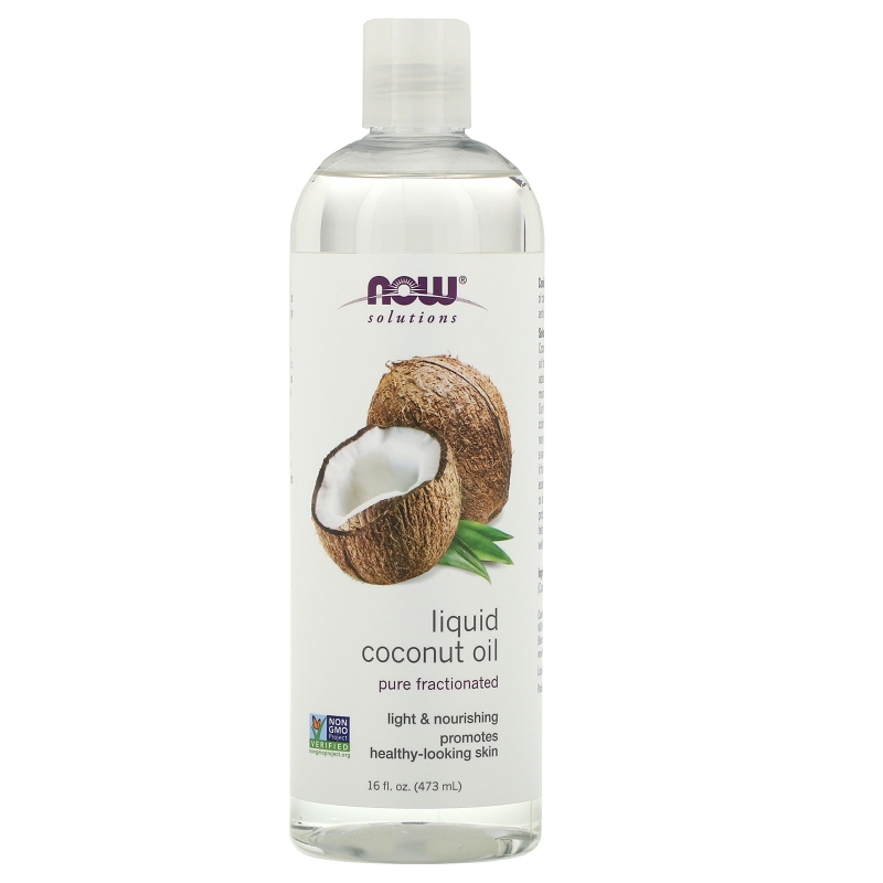 Now Foods Liquid Coconut Oil Pure Fractionated 16 fl oz (473 ml)