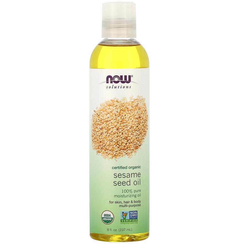 Now Foods Now Solutions Sesame Seed Oil Certified Organic 8 fl oz (237 ml)