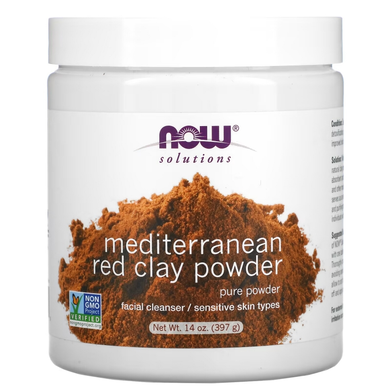NOW Foods, средиземноморская красная глина в порошке, 397 г (14 унций)