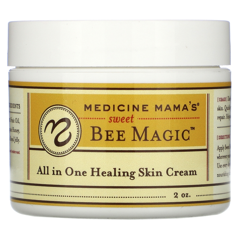 Medicine Mama's Сладкое пчелиное волшебство, заживляющий и питающий крем для кожи, все в одном 2 унции