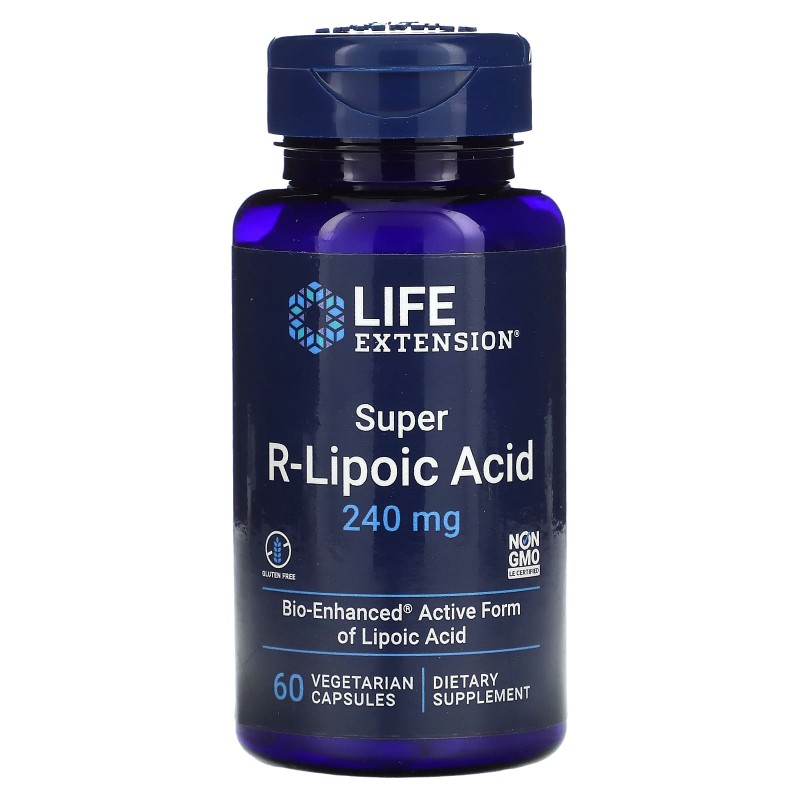 Life Extension, Супер R-липоевая кислота, 240 мг, 60 капсул на растительной основе