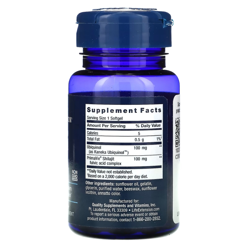 Life Extension, Super Ubiquinol CoQ10 для поддержки митохондрий, 100 мг, 30 мягких таблеток
