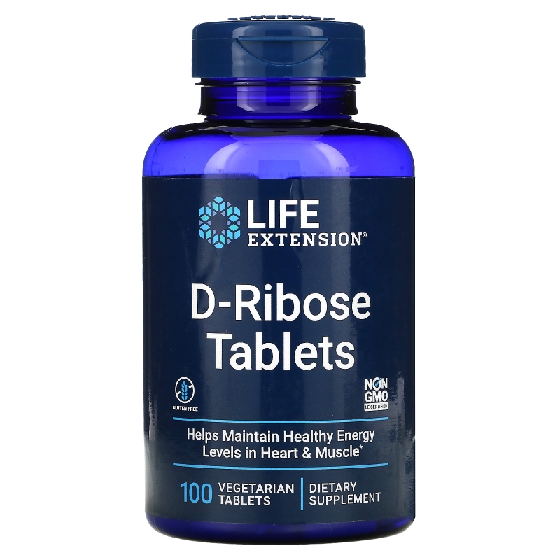 Life Extension D-Ribose Tablets 100 Veggie Tabs