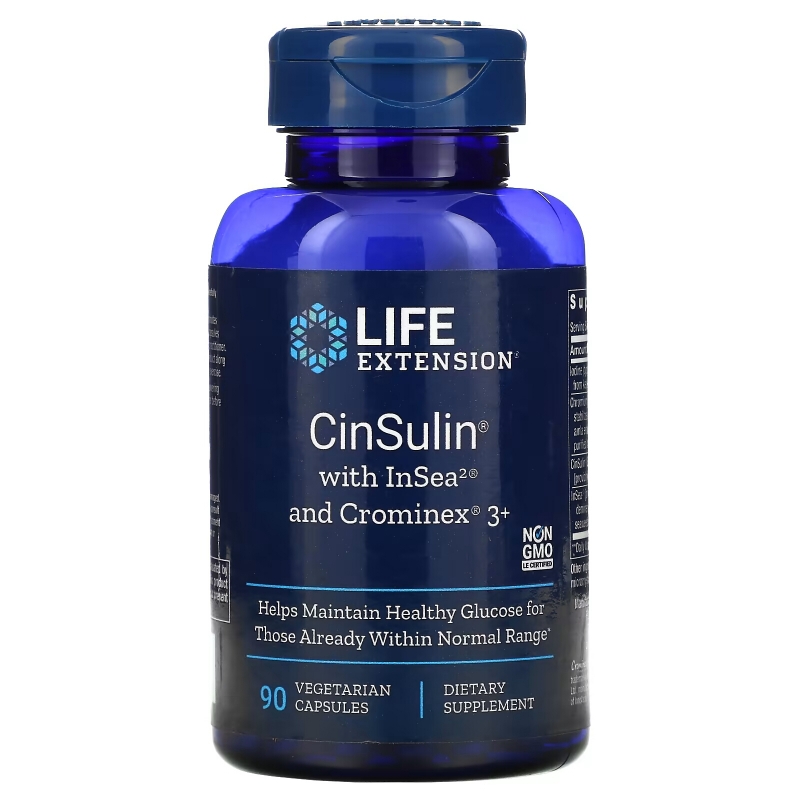 Life Extension CinSulin With InSea 2 & Crominex 3+ 90 Veggie Caps