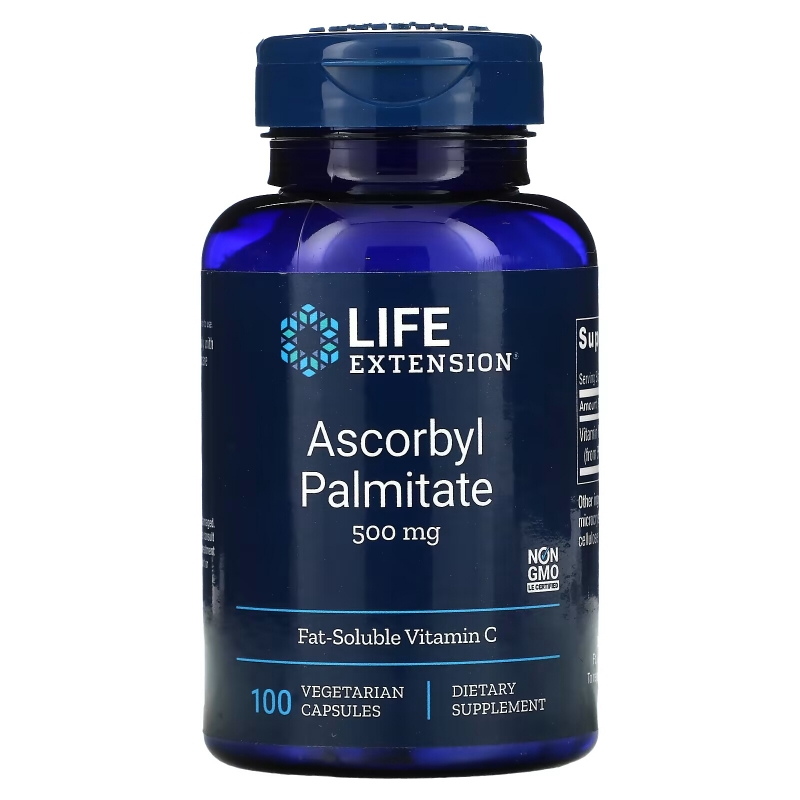 Life Extension Аскорбил пальмитат 500 мг 100 растительных капсул
