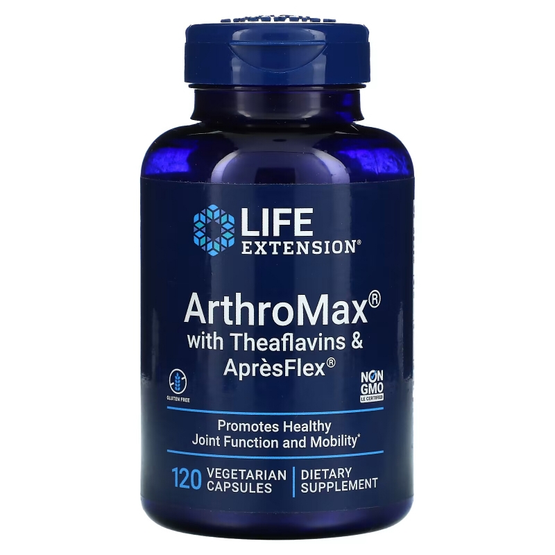 Life Extension Arthromax с теафлавинами и Apresflex 120 растительных капсул