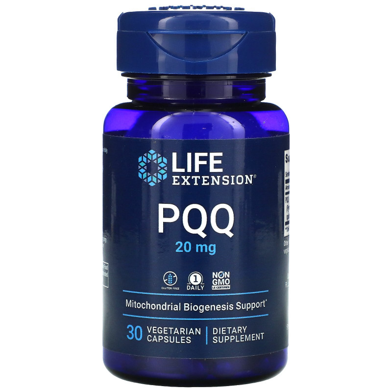 Life Extension, PQQ Caps, 20 мг, 30 вегетарианских капсул