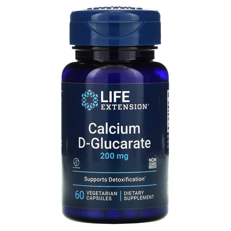 Life Extension Кальция D-глюкорат 200 мг 60 растительных капсул