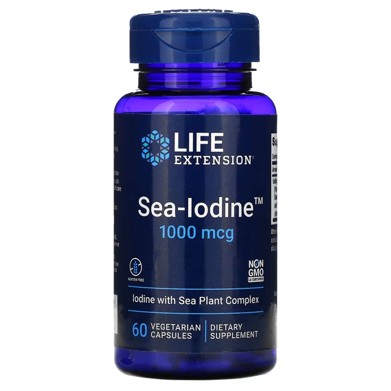 Life Extension Морской йод 1000 мкг 60 растительных капсул