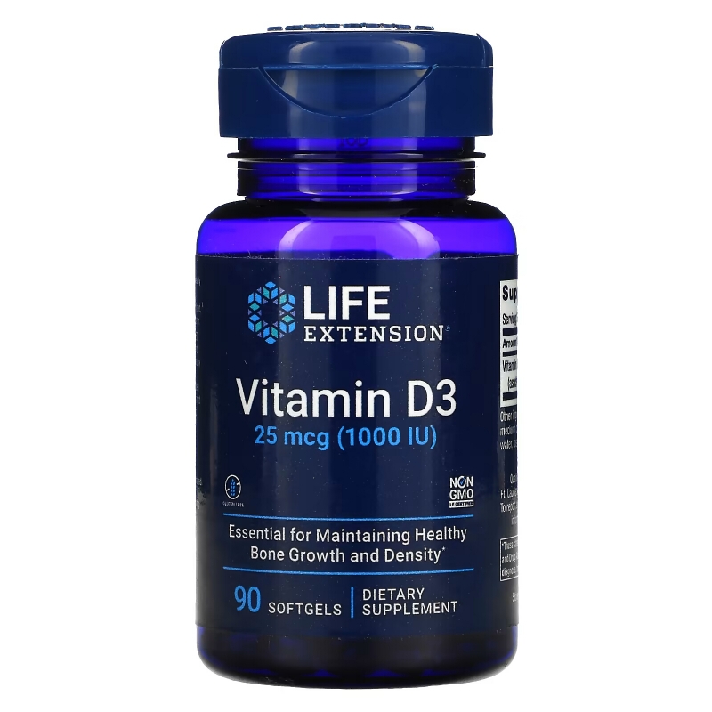 Life Extension Vitamin D3 1000 IU 90 Softgels