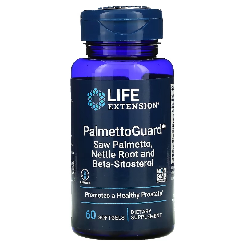 Life Extension PalmettoGuard сереноя/корень крапивы с бета-систостеролом 60 желатиновых капсул