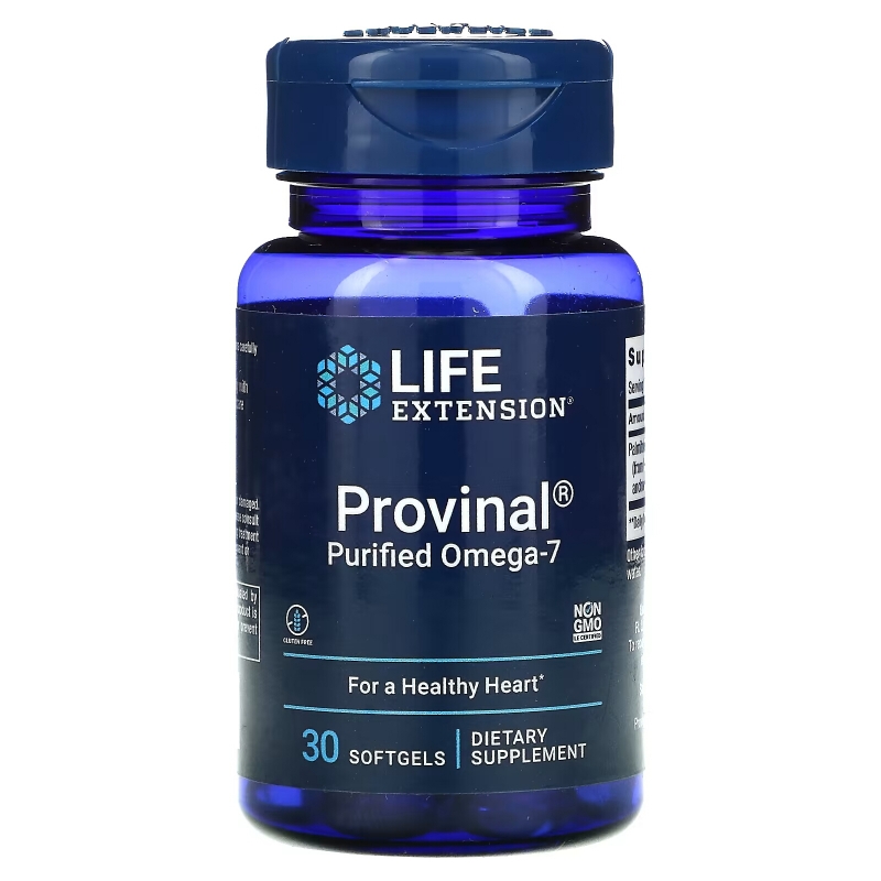 Life Extension Provinal Очищенная форма омега-7 30 гелевых капсул