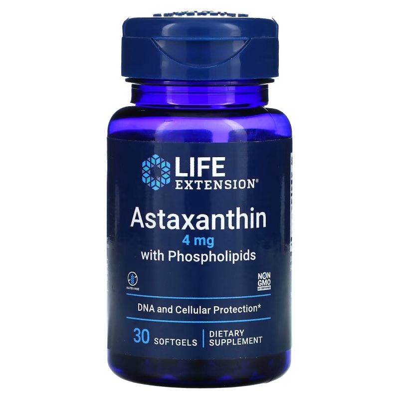 Life Extension, Astaxanthin, with Phospholipids, 4 mg, 30 Softgels