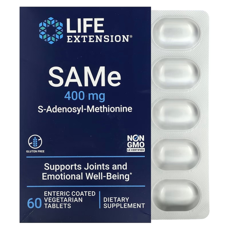 Life Extension, SAMe, 400 mg, 60 Enteric Coated Tablets