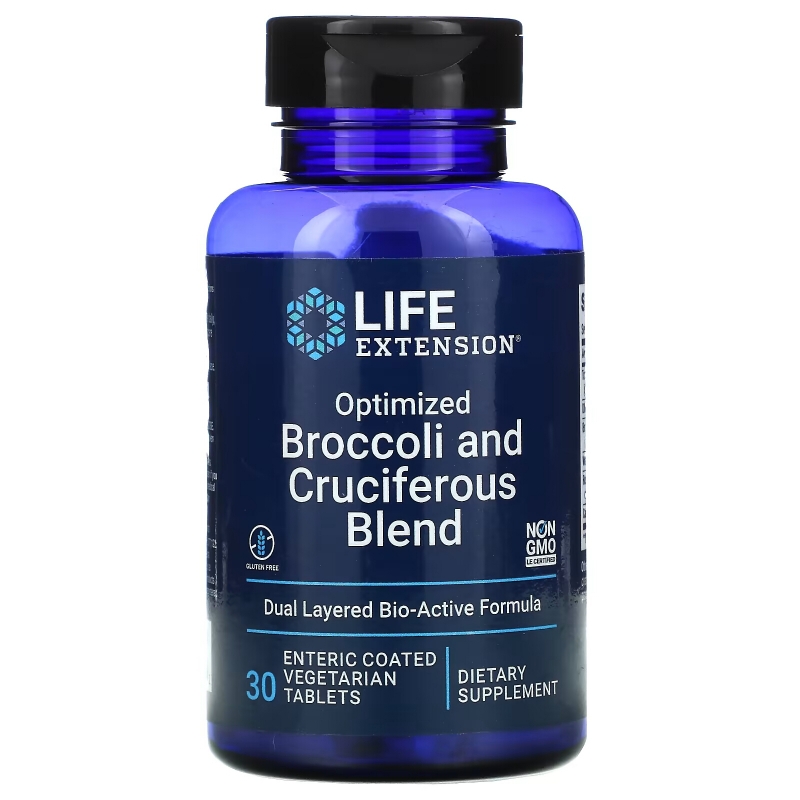 Life Extension, Optimized Broccoli and Cruciferous Blend, 30 Enteric Coated Tablets