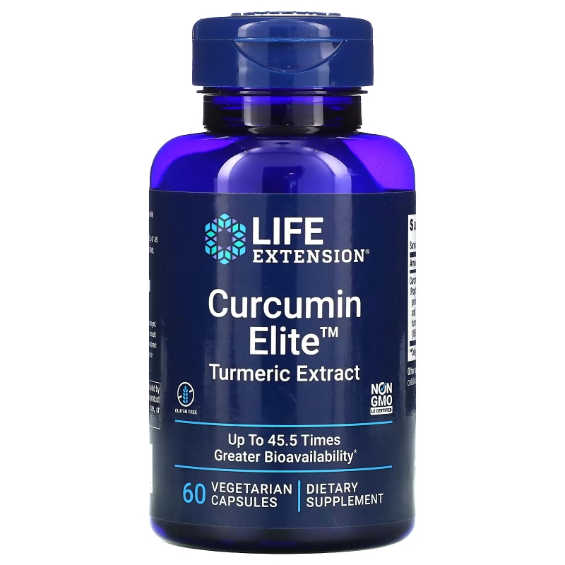 Life Extension, Curcumin Elite Turmeric Extract, 60 Vegetarian Capsules