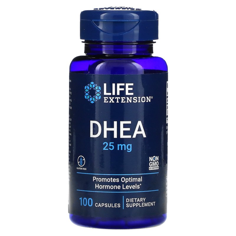 Life Extension DHEA (дегидроэпиандростерон) 25 мг 100 капсул