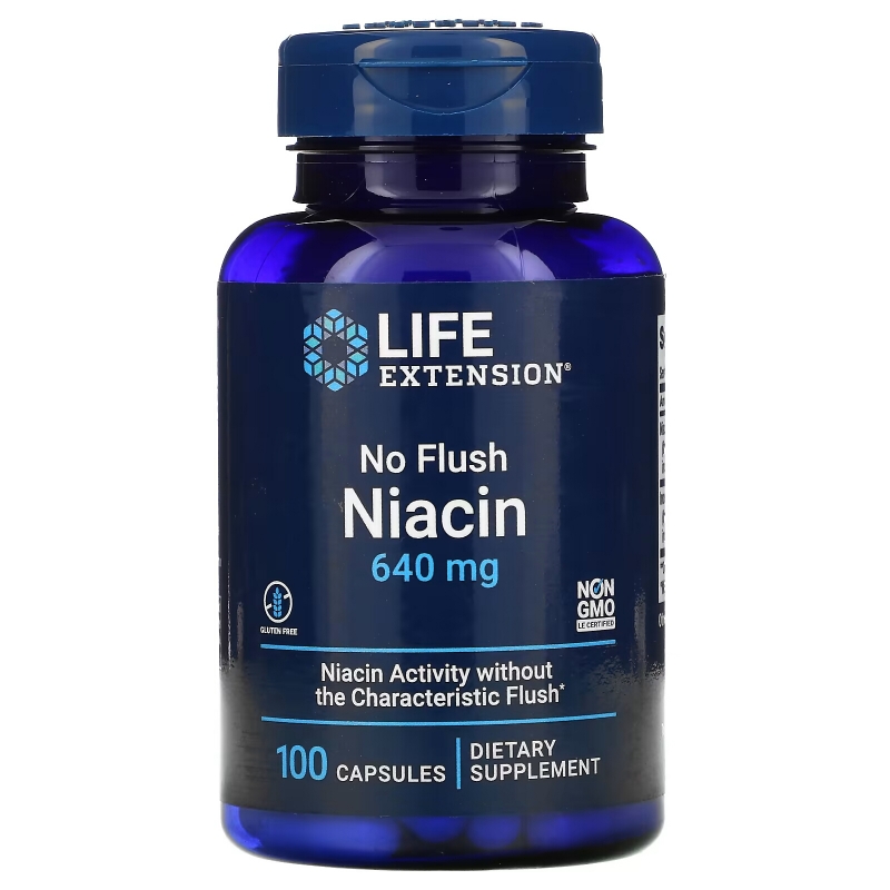 Life Extension Ниацин не вызывает покраснения 800 мг 100 капсул