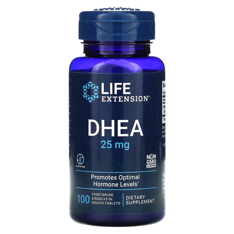 Life Extension DHEA 25 мг 100 растворимых во рту таблеток