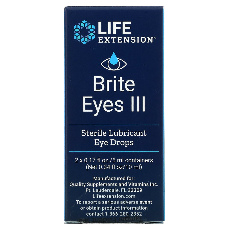 Life Extension Brite Eyes III  2 пузырька (5 мл каждый)