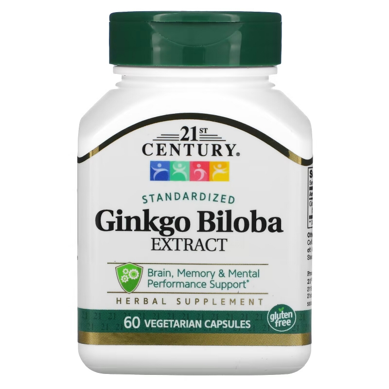 21st Century Health Care Ginkgo Biloba Extract Standardized 60 Veggie Caps