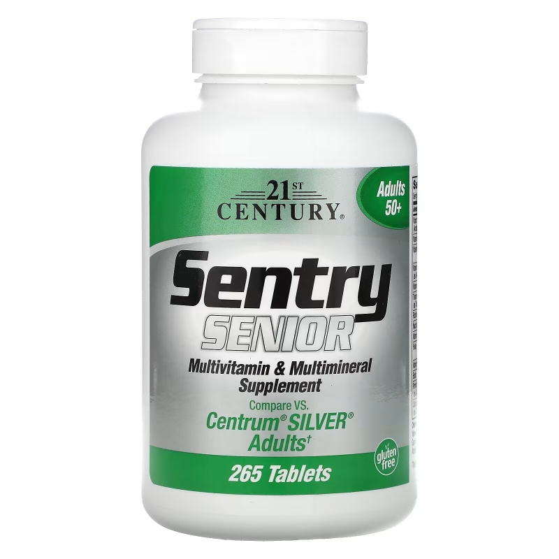 21st Century Health Care Sentry Senior мультивитаминная и минеральная добавка для взрослых 50+ 265 таблеток