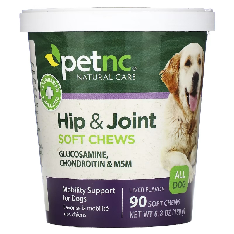 petnc NATURAL CARE, добавка для здоровья суставов у собак, со вкусом печени, 90 жевательных таблеток, 180 г (6,3 унции)