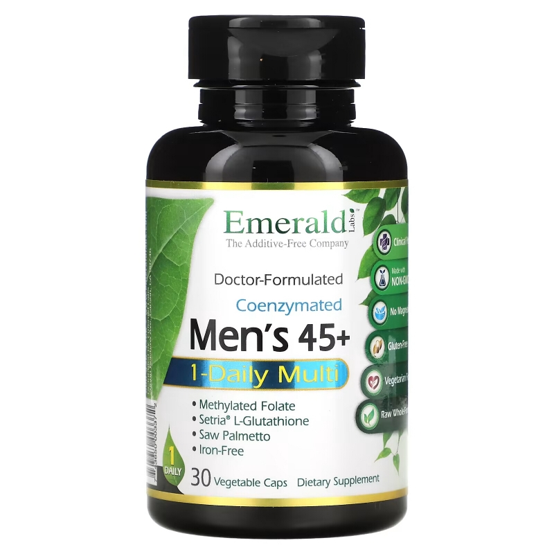 Emerald Laboratories, Men's 45+ Multi Vit-A-Min, 1 Daily, 30 Veggie Caps