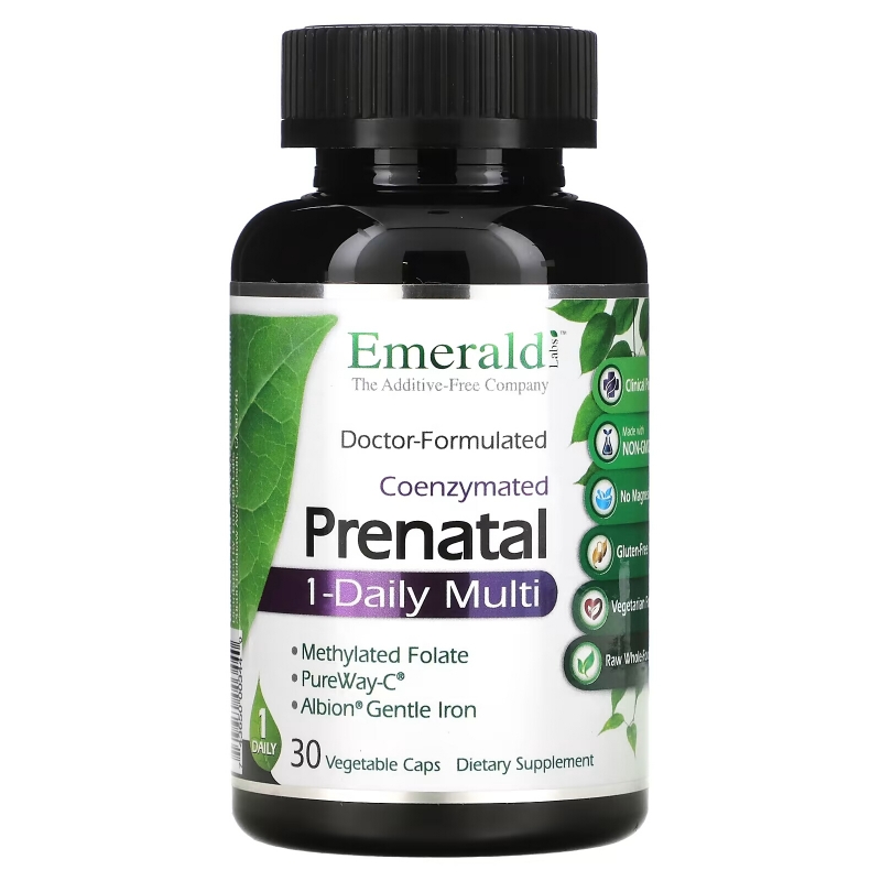 Emerald Laboratories, CoEnzymated Prenatal Multi Vit-A-Min, 30 Veggie Caps