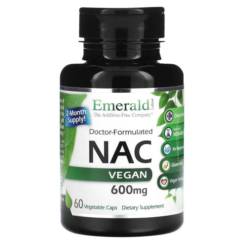 Emerald Laboratories, NAC Vegan, 600 mg, 60 Vegetable Caps