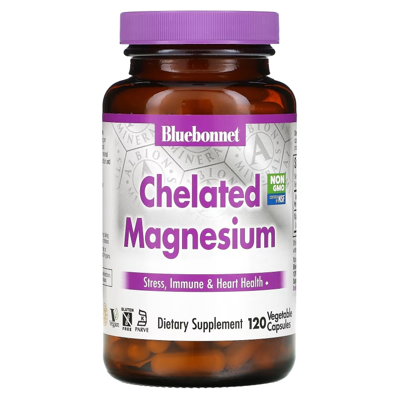 Bluebonnet Nutrition Chelated Magnesium 120 Vcaps