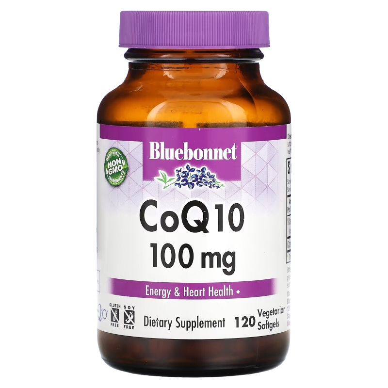 Bluebonnet Nutrition, CoQ10, 100 мг, 120 желатиновых капсул