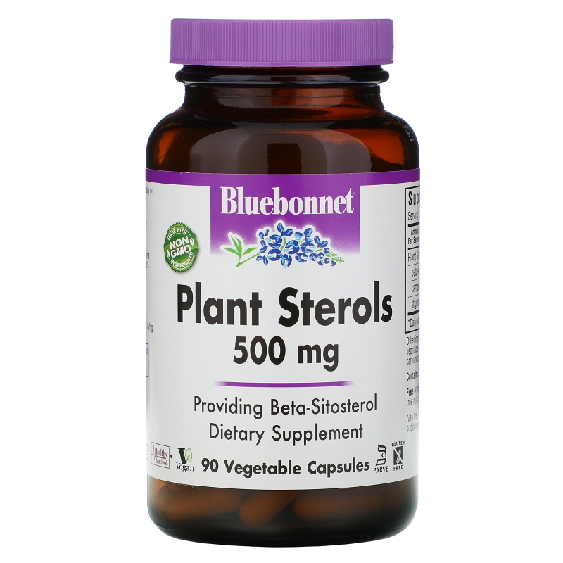 Bluebonnet Nutrition Растительные стеролы 500 мг 90 растительных капсул