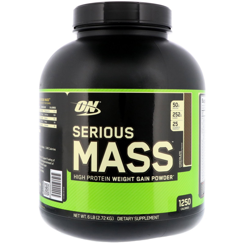 Optimum Nutrition Serious MassHigh Protein Gain Powder Chocolate 6 lbs (2.72 kg)