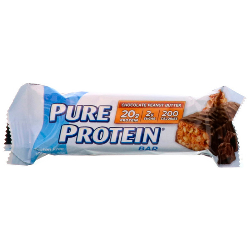Pure Protein, Батончик, шоколадное арахисовое масло, 6 батончиков, 50 г (1,76 унций) каждый
