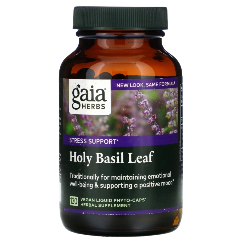 Gaia Herbs Листья базилика 120 растительных фитокапсул с жидкостью внутри