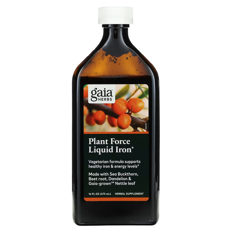 Gaia Herbs, Plant Force Liquid Iron, 16 fl oz (473 ml)