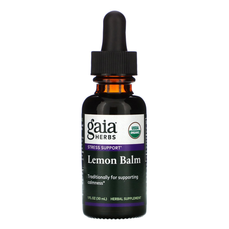 Gaia Herbs Certified Organic Lemon Balm Herb 1 fl oz (30 ml)