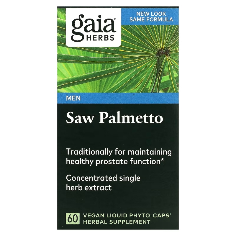 Gaia Herbs Со пальметто 60 жидких фито-капсул на растительной основе