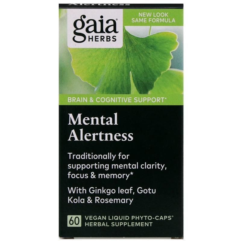 Gaia Herbs DailyWellness Ментальная бдительность 60 вегетарианских жидких капсул